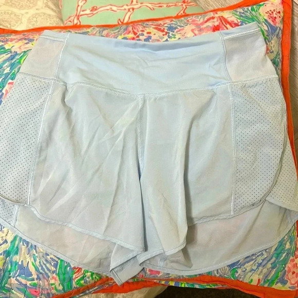 EUC Lululemon Sky Blue Athletic Running Shorts - Picture 1 of 3